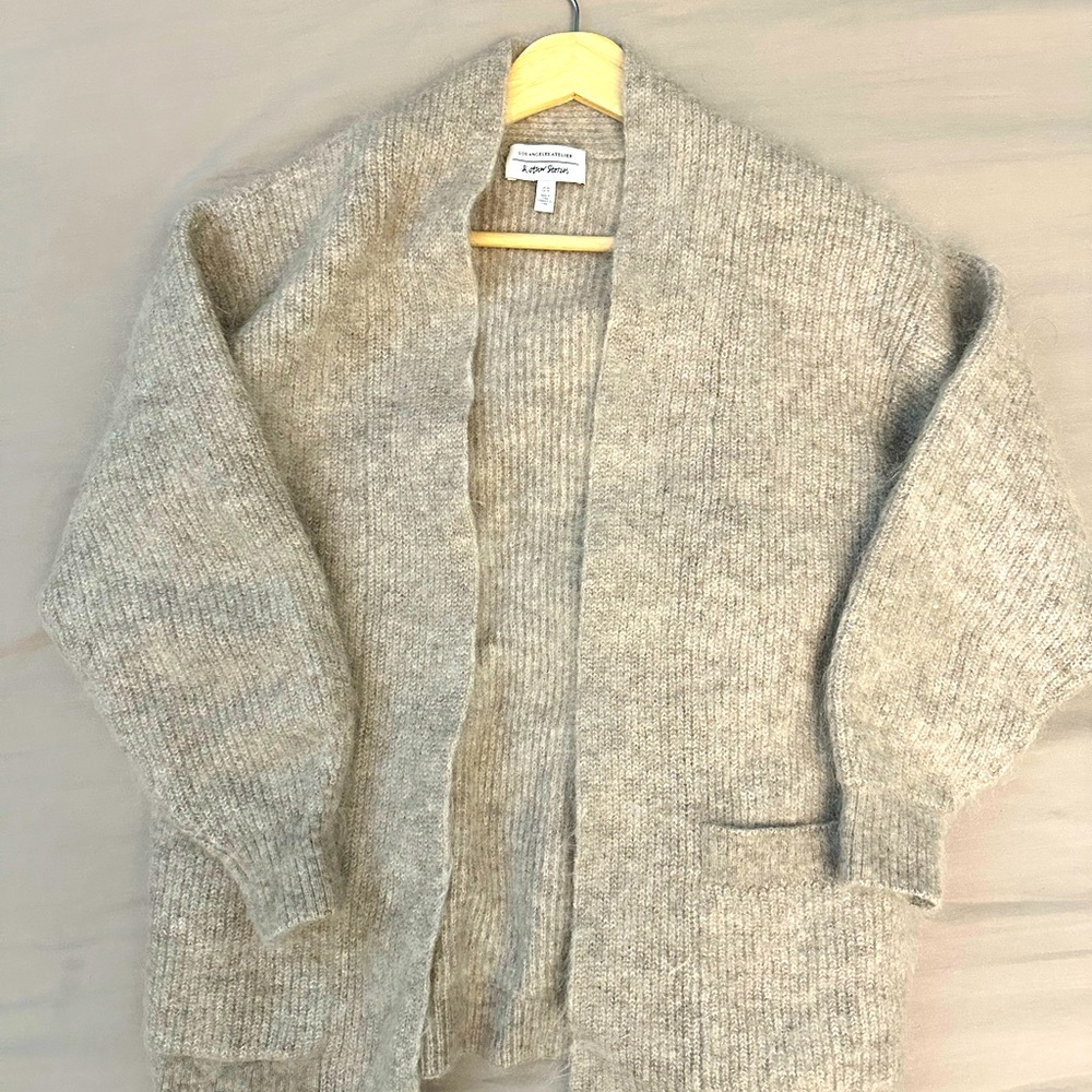 & Other Stories Mohair Grey Cardigan